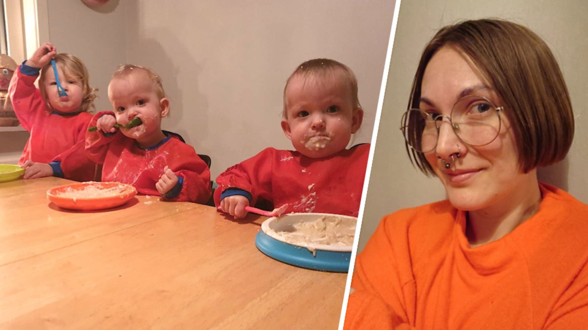 Anna har fött tre barn på tio månader