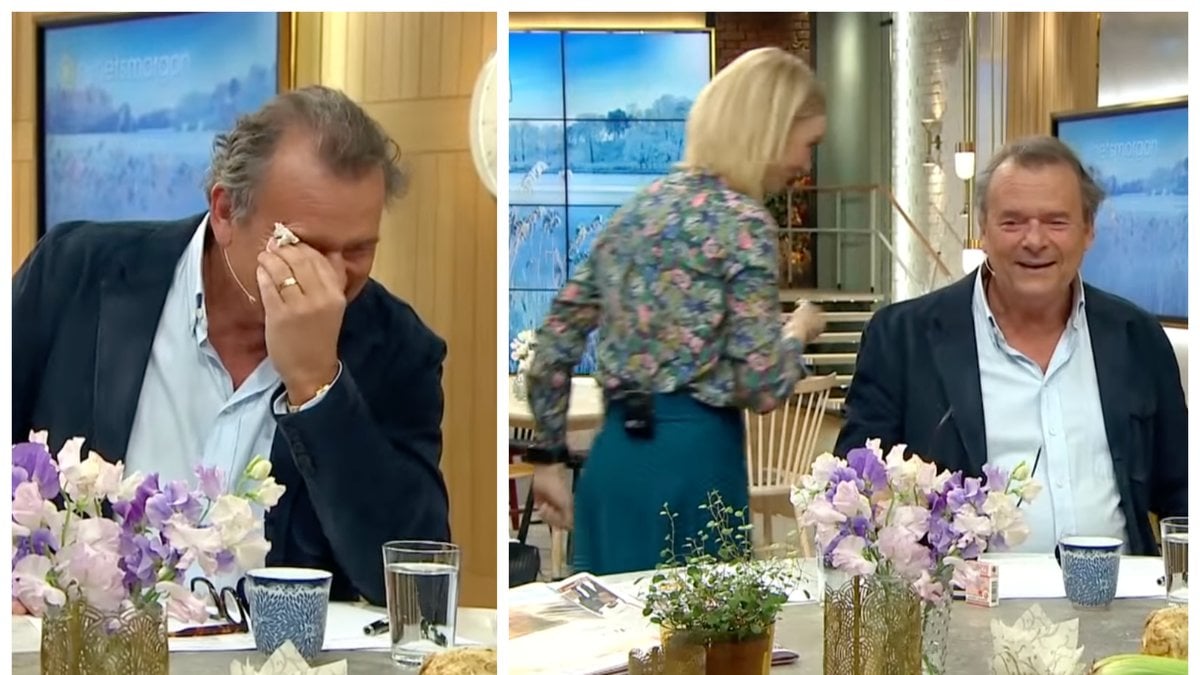 Steffo Törnquist minns skrattattacken i Nyhetsmorgon.