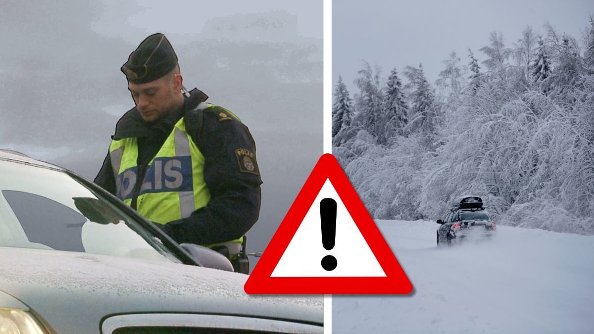 Poliskontroll och bil.