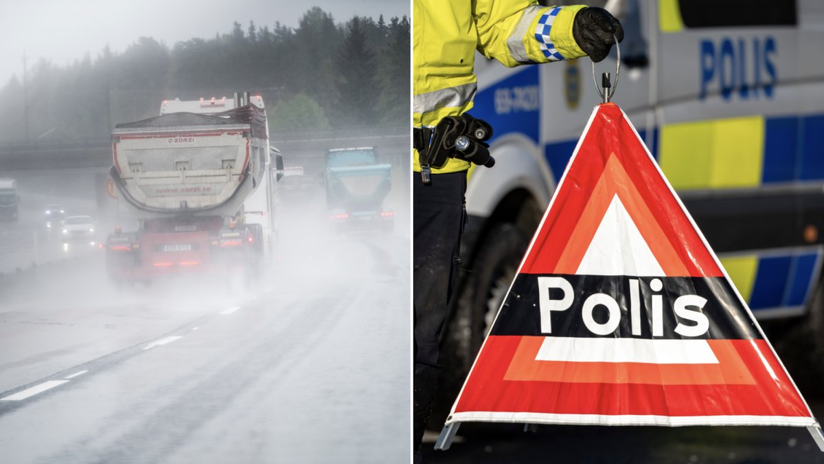 En man har dött i en trafikolycka med en lastbil. Genrebilder