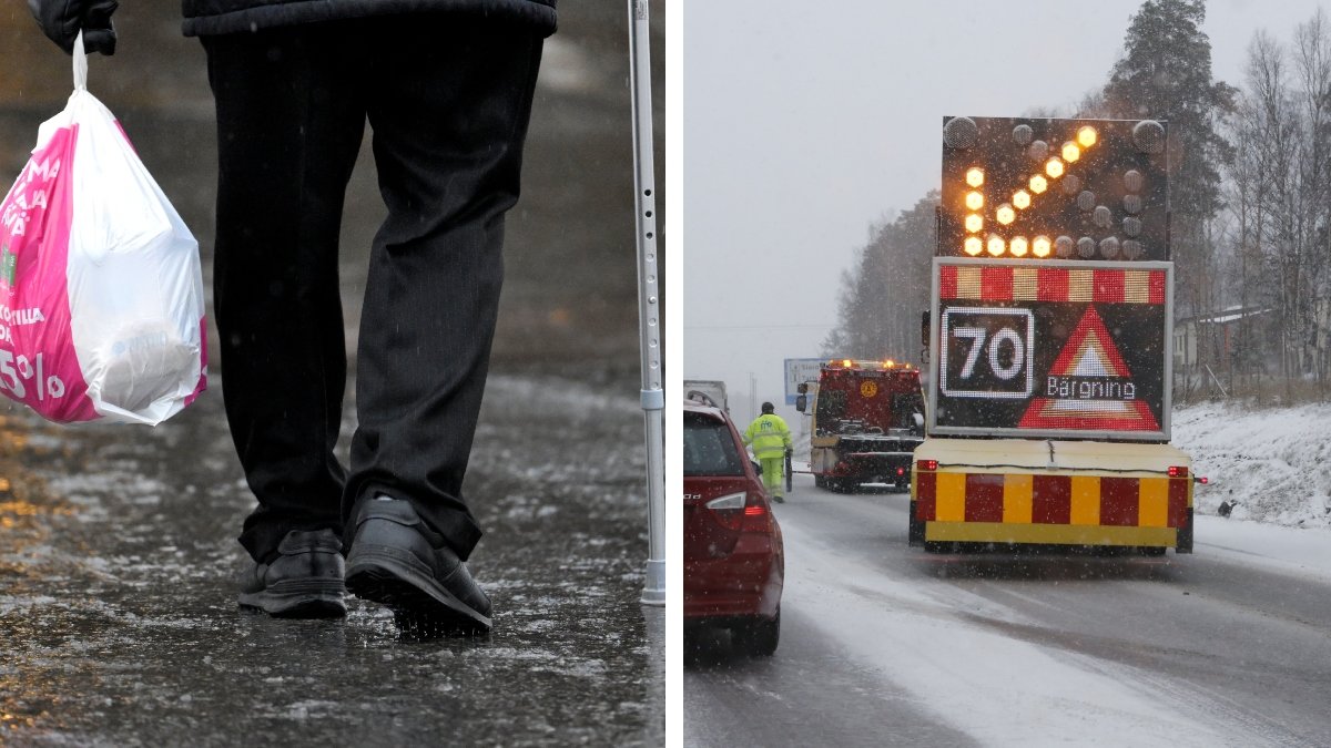 SMHI varnar för ishalka i flera delar av landet under helgen