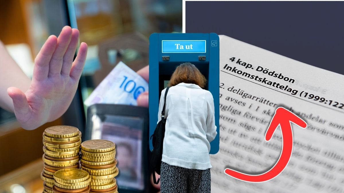 Kontanter, ta ut sedlar i bankomat och dödsbo.