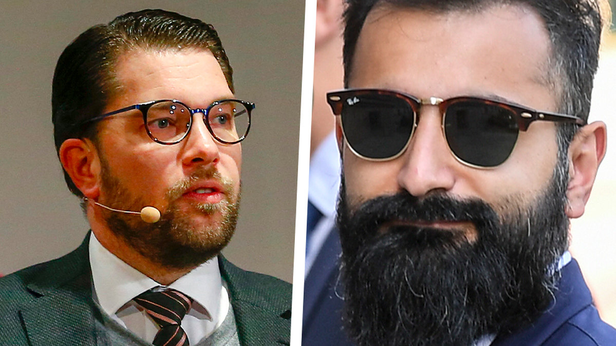 Hanif Bali skickar en syrlig passning till Jimmie Åkesson