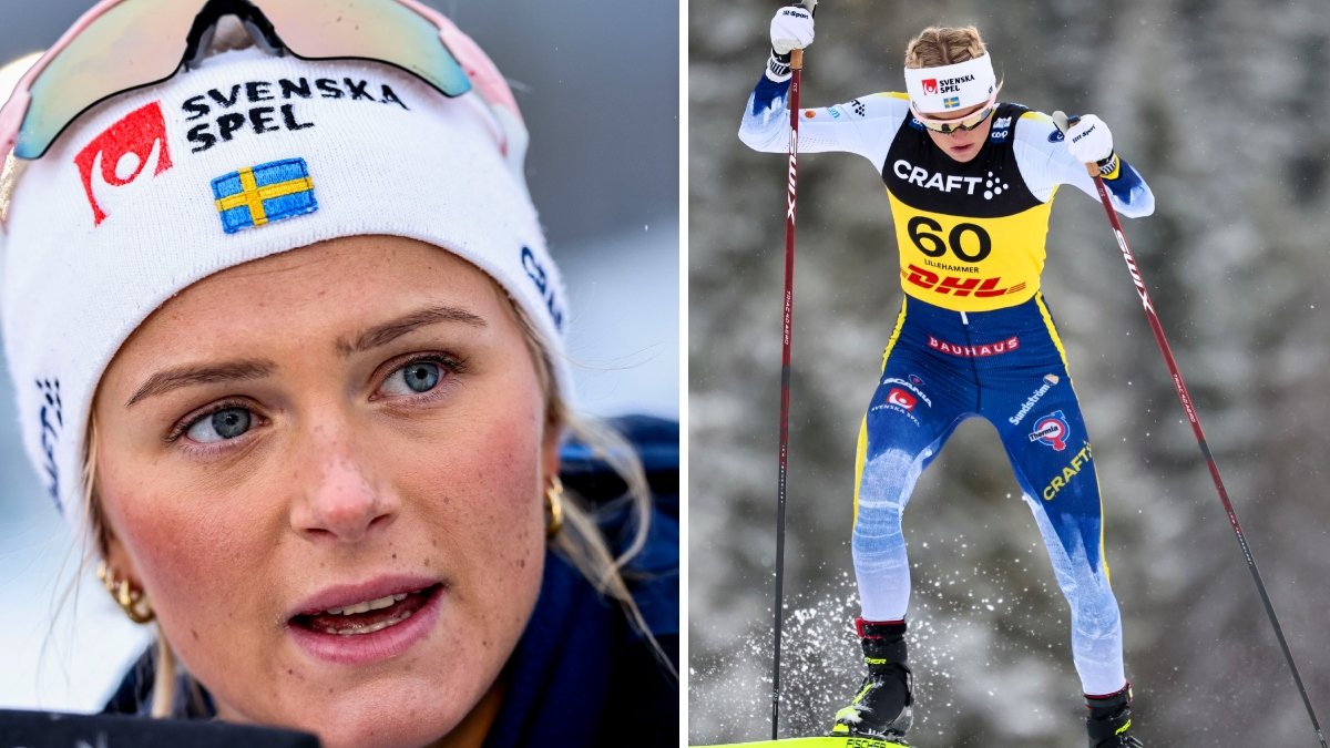Frida Karlsson hoppar av tävling.