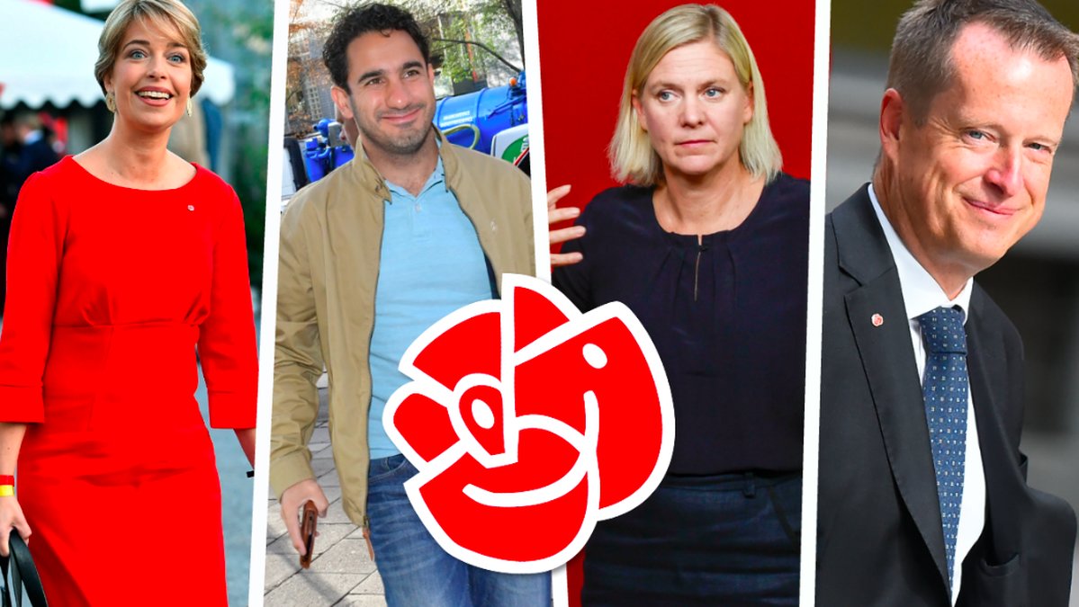 Annika Strandhäll, Ardalan Shekarabi, Magdalena Andersson, Anders Ygeman. Montage. 