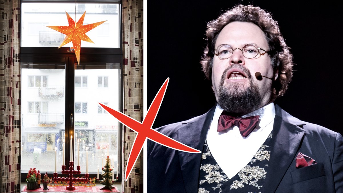 Edward Blom säger sitt om när julpyntet får åka fram och plockas bort.