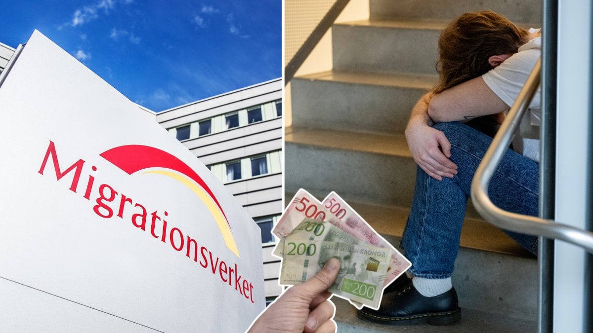 Ledsen man och pengar