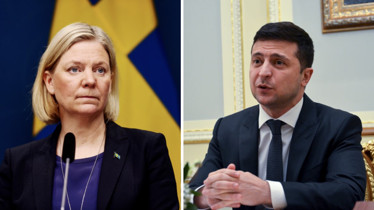 Magdalena Andersson och Volodymyr Zelenskyj