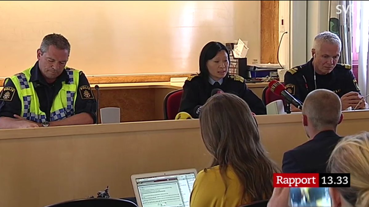 Från polisens presskonferens om Lisa Holm. 