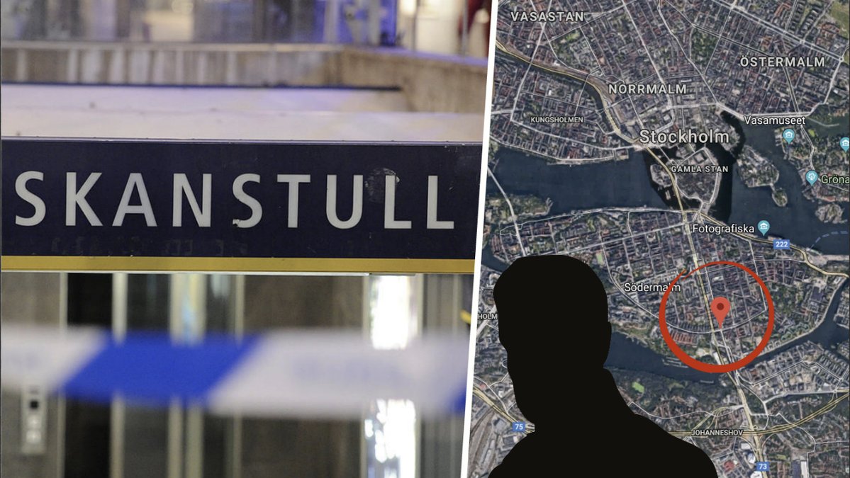Polis jagar pistolman i Skanstull