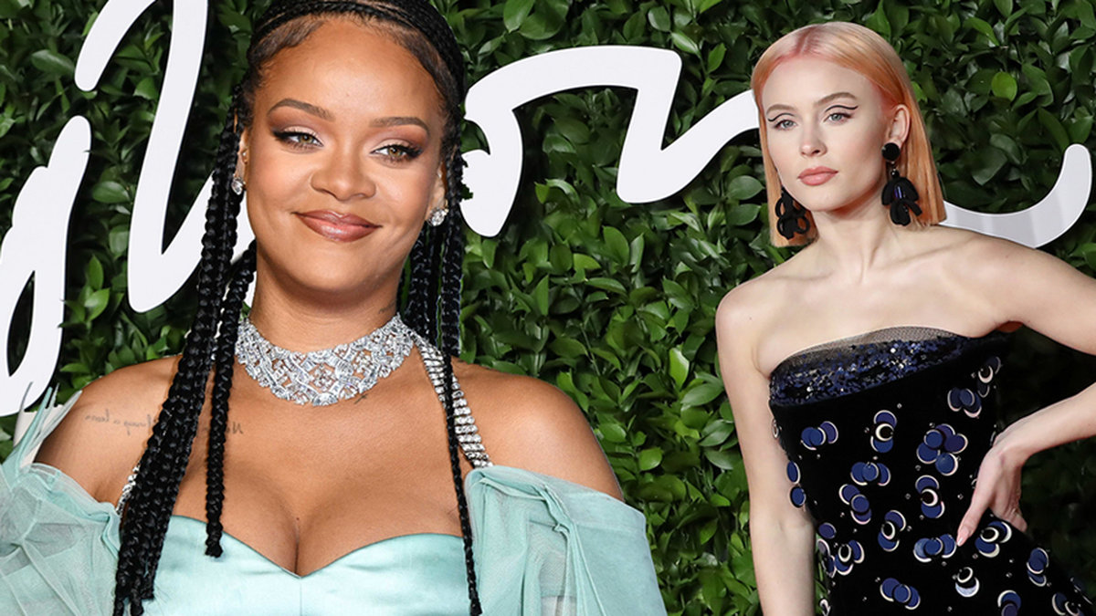 Rihanna och Zara Larsson på gala i London