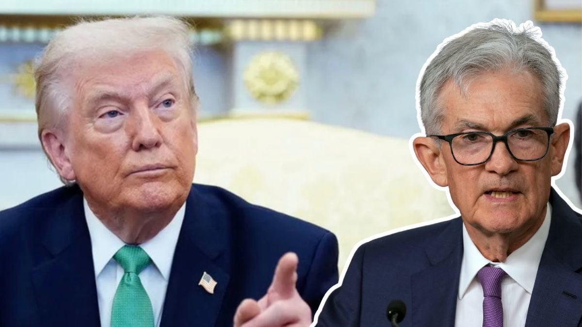 Trump och Jerome Powell.