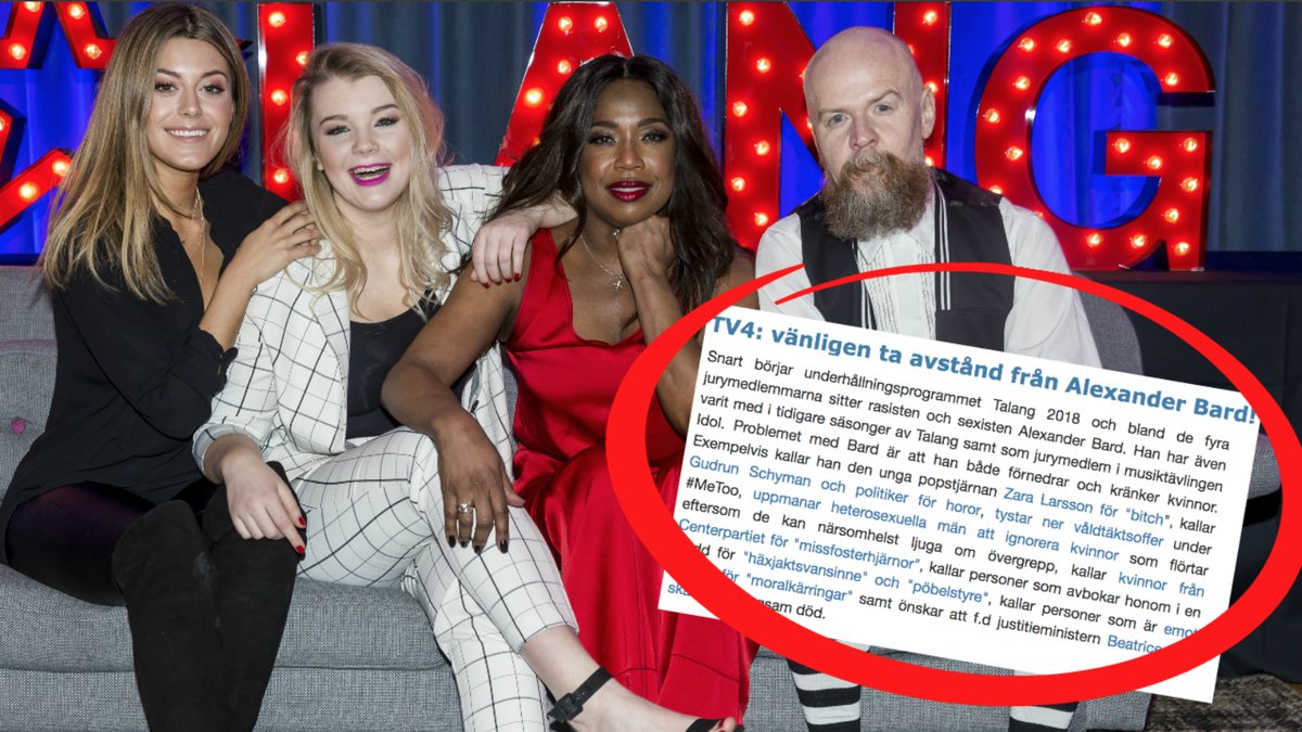 Talang-juryn och namninsamlingen om Alexander Bard. 