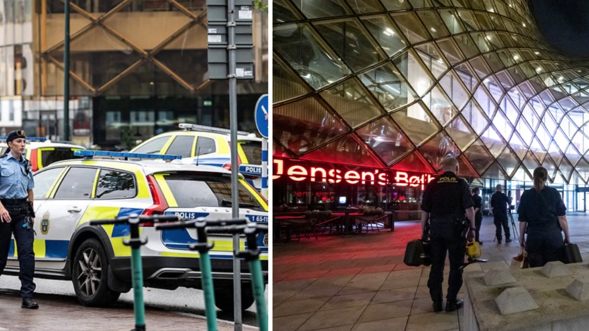 Augusti tidigare i år: Polis på plats vid köpcentrat Emporia i Malmö som utrymts efter en skottlossning.