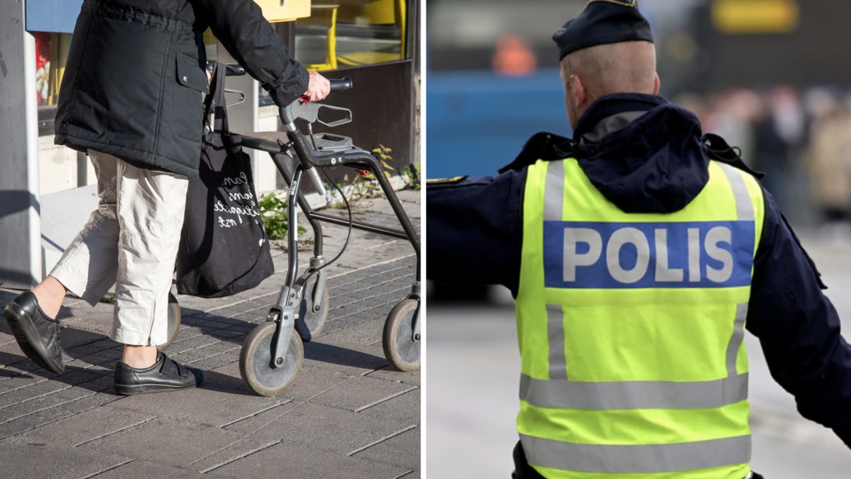 Mannen körde på flera människor med sin rullator. 