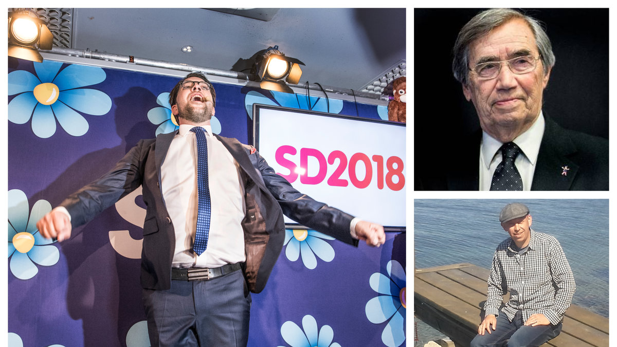 Jimmie Åkesson jublar, Emerich Roth & Petter Jenner.