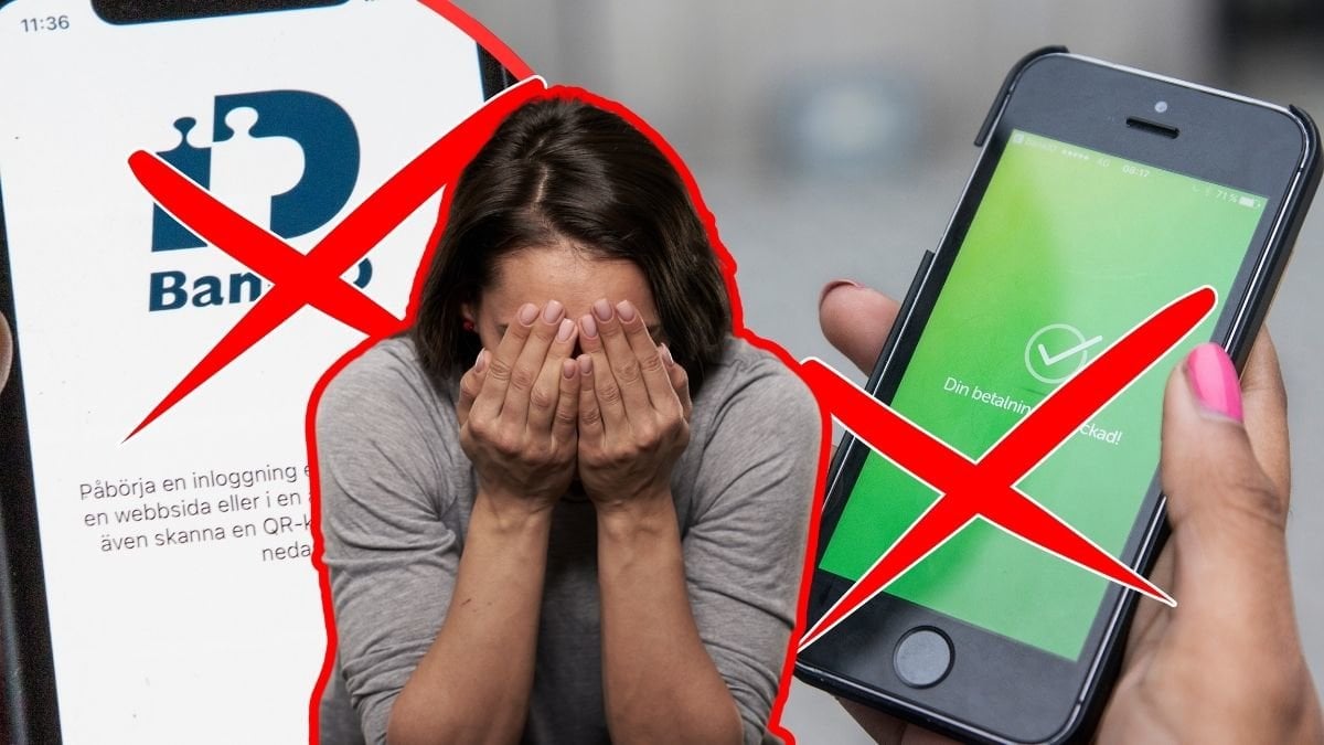 swish, bankID, ledsen kvinna