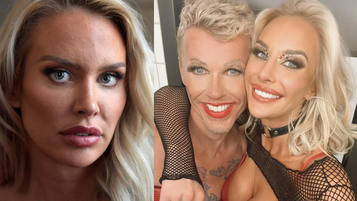 Julia Franzén och Bingo Rimér på Katrins födelsedagsfest