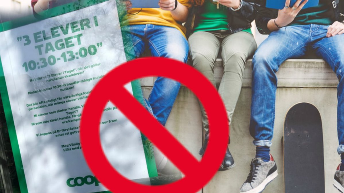 Coop-butiken låter elever gå in tre åt gången när de ska handla