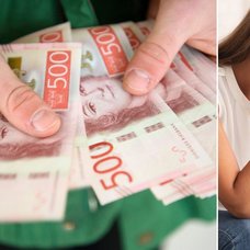 Pengar och upprört par.