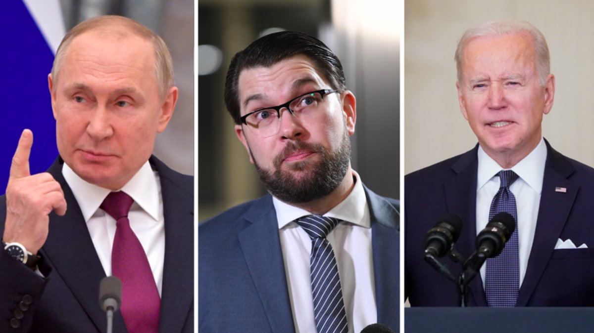 Jimmie Åkesson vill inte välja mellan Biden och Putin 