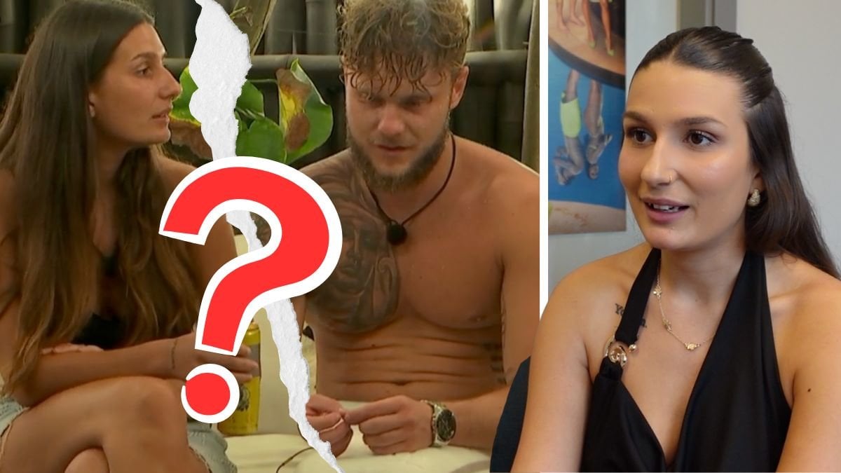 Mika och Tindra i Paradise Hotel med ett frågetecken över