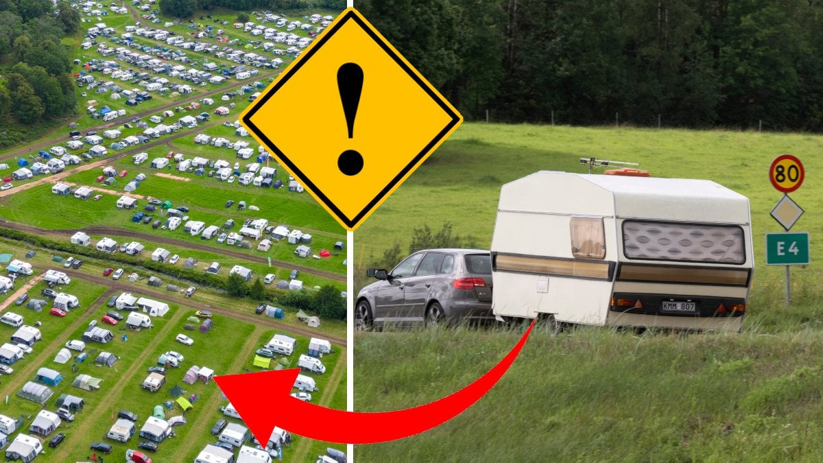 Campingplats och husvagn