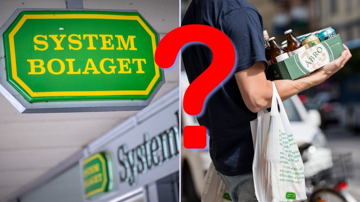 Systembolaget och man med öl.