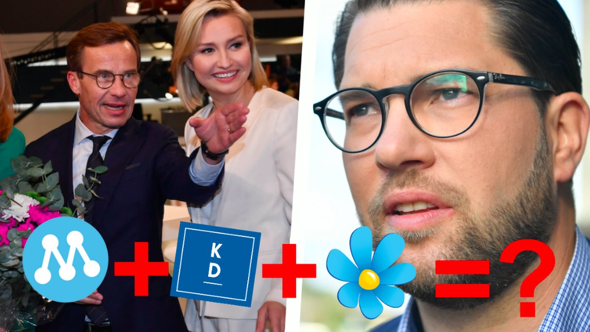 Kristersson, Busch Thor, Åkesson. Montage