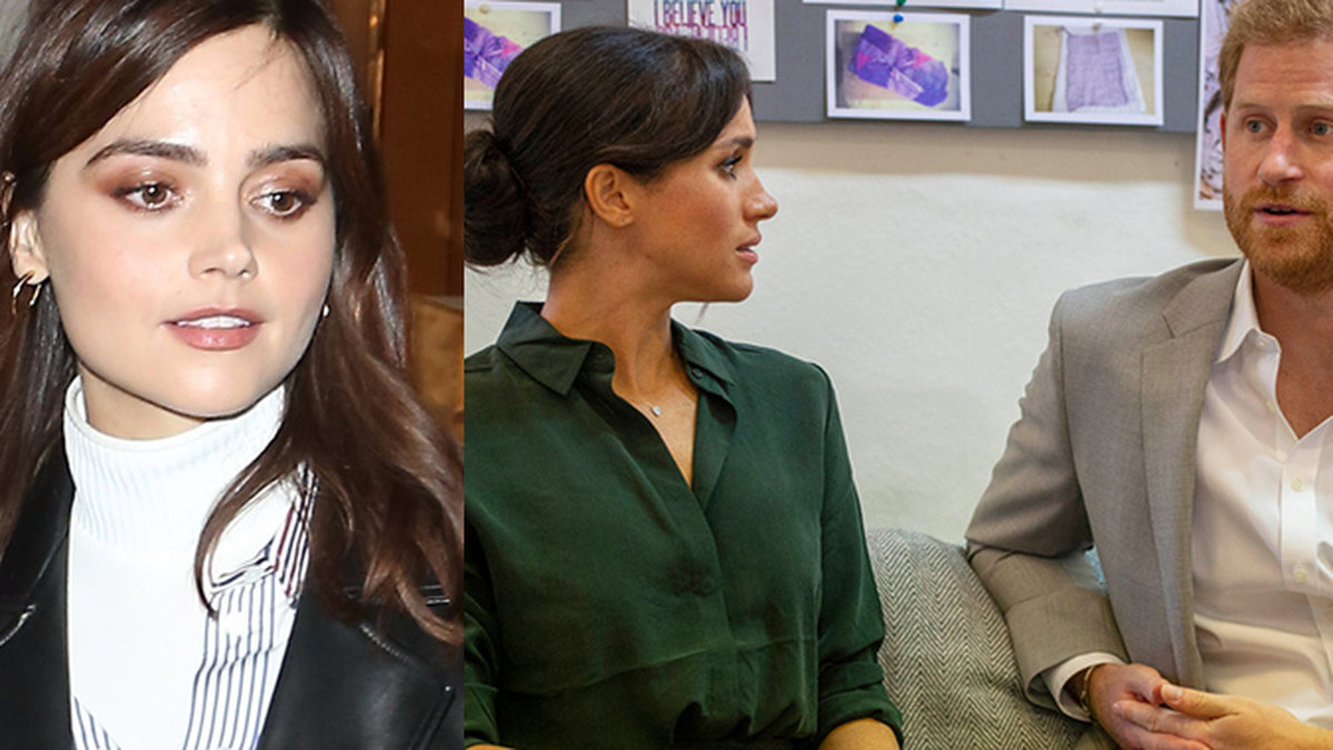 Prins Harry och Meghan Markle sprang på Jenna Coleman.