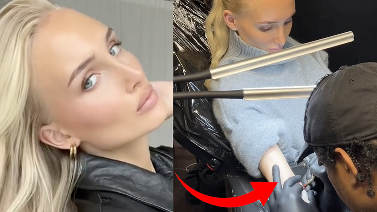 Lovisa Worge tatuerar sig