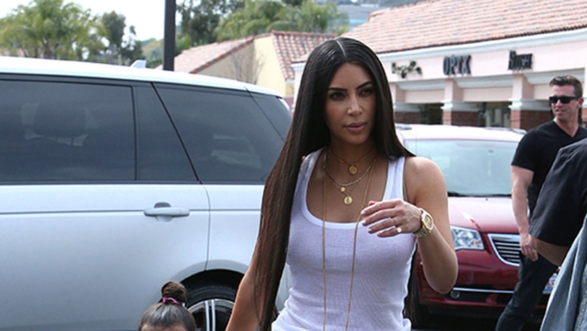 Kim Kardashian och North West.