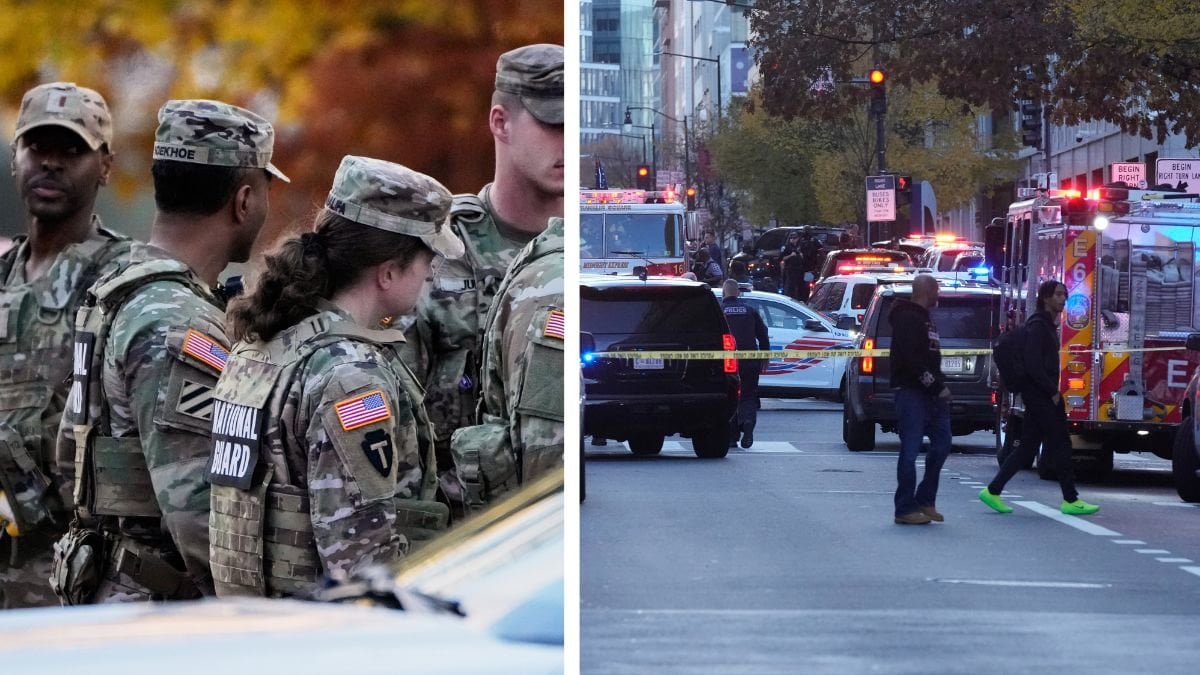 Soldater utanför Vita huset.