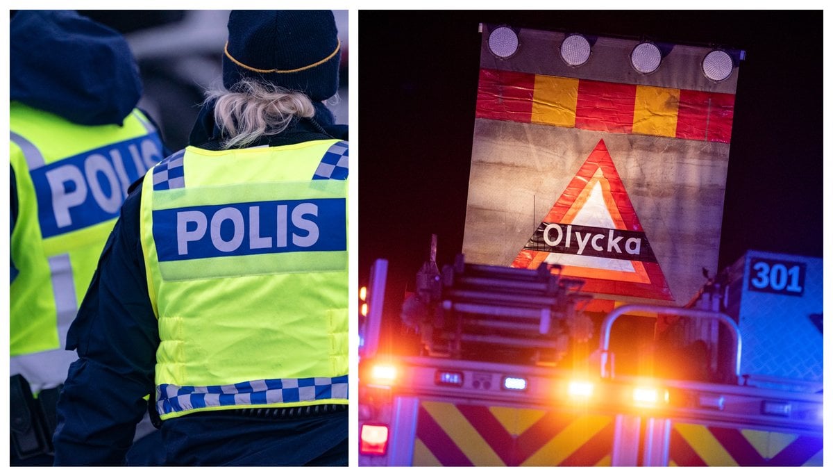 Mannen fördes till sjukhus där han nu avlidit.