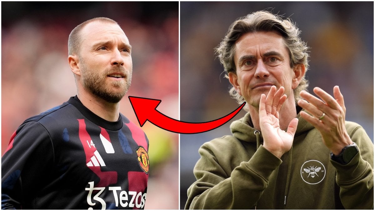 Christian Eriksen och Thomas Frank.