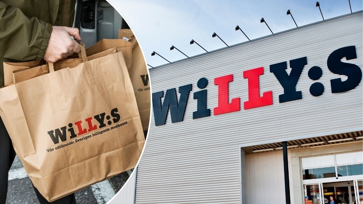 Bild på Willys-butik och matkasse.