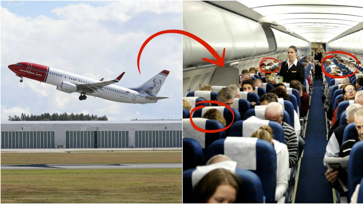 Flygplan som lyfter.