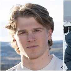 Närbild på Edvin Anger och En bild på när Edvin Anger kramar ex-flickvännen Emma Axelsson