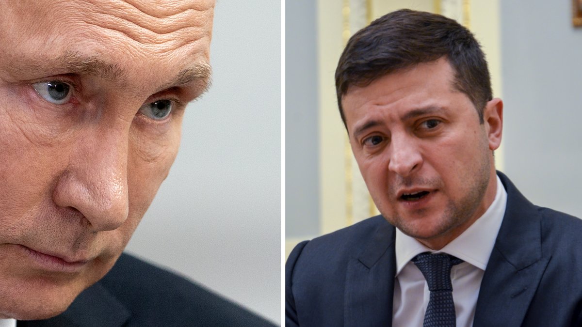 Vladimir Putin och Volodymyr Zelenskyj.