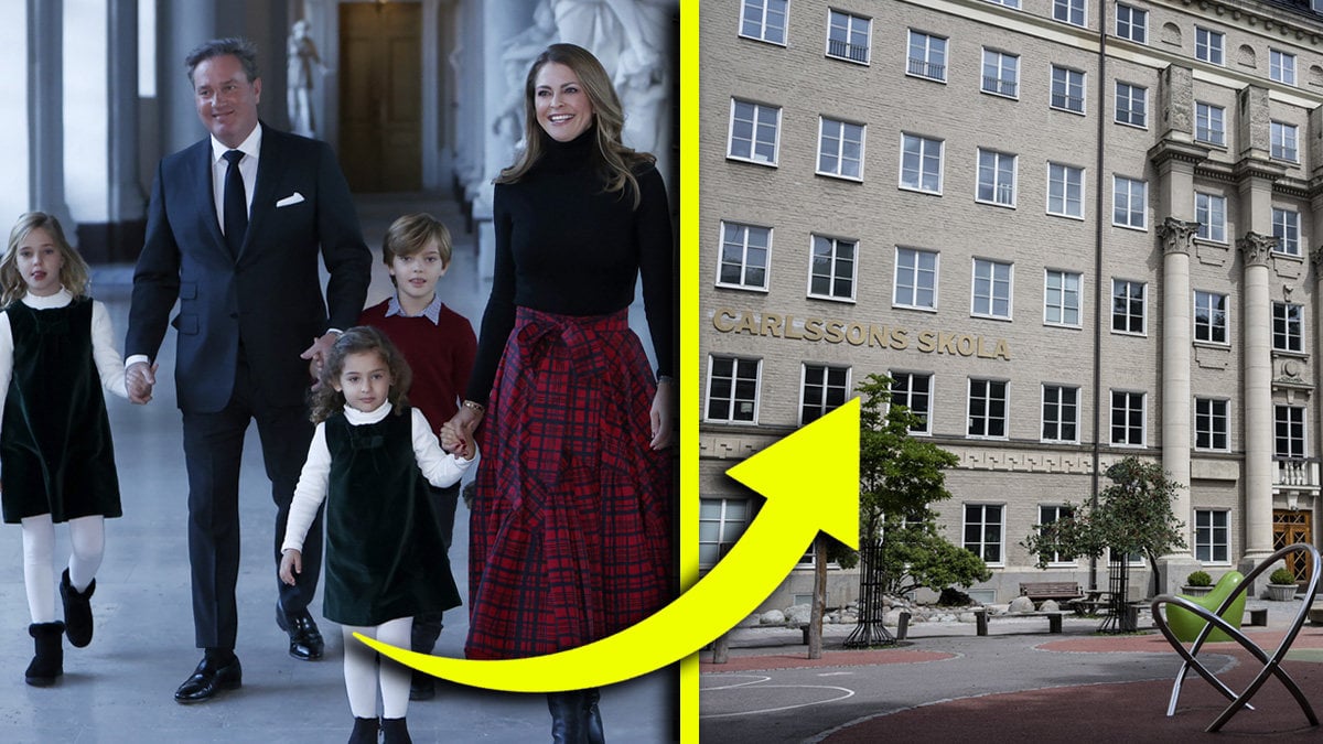 Prinsessan Madeleine och maken Chris O Neill med sina barn
