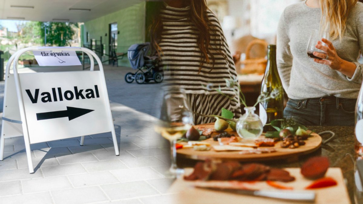 Valskylt, kvinnor som äter.
