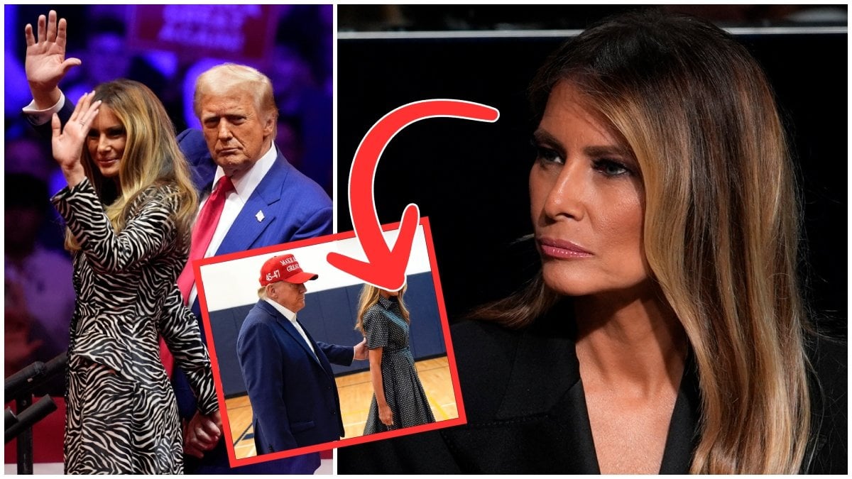 Nya bilder på Melania Trump väcker frågor. 