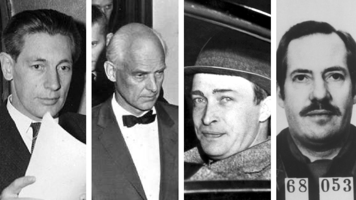 Hilding Andersson, Stig Wennström, Fritiof Enbom och Stig Bergling.