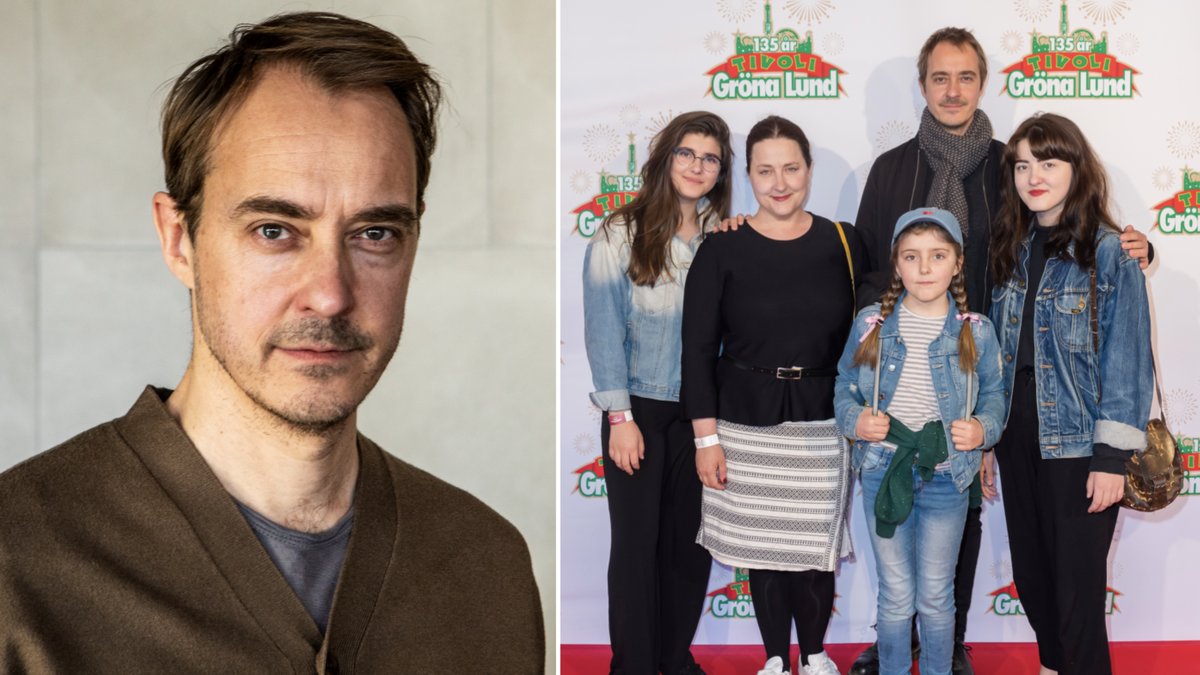 Jonas Karlsson och frun Hanna har tre döttrar tillsammans