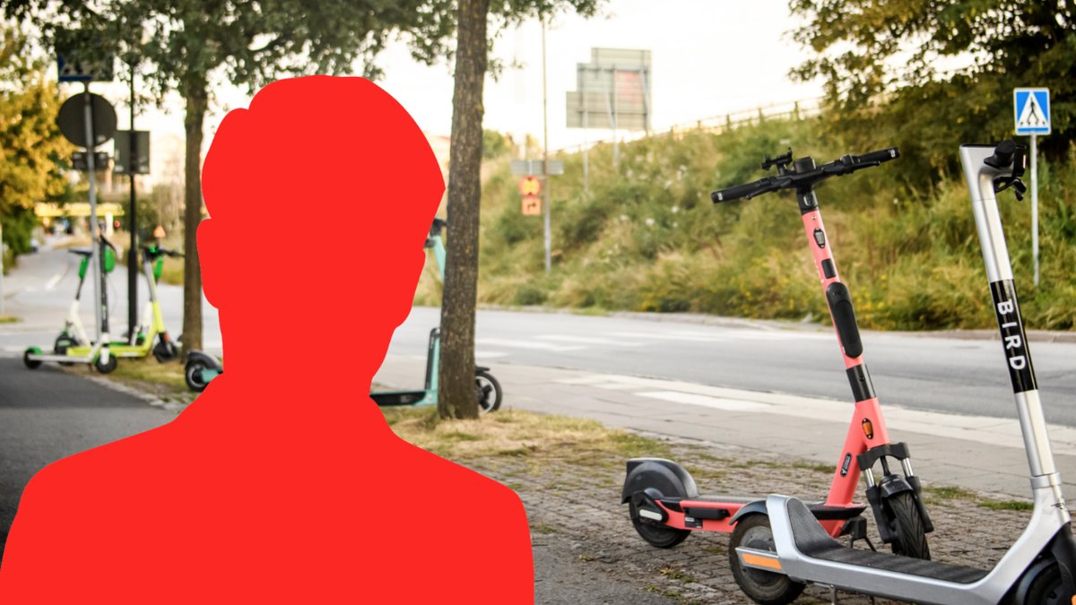 Mannen är i 20-årsåldern och klär sig i mörka kläder.