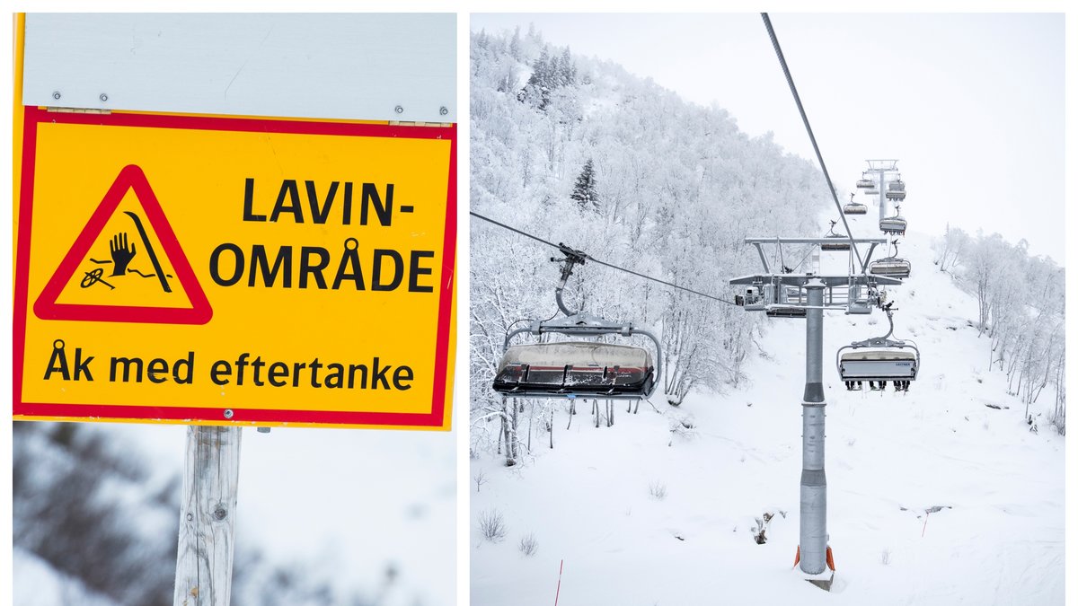 En lavin har gått i Ullådalen i Åre.