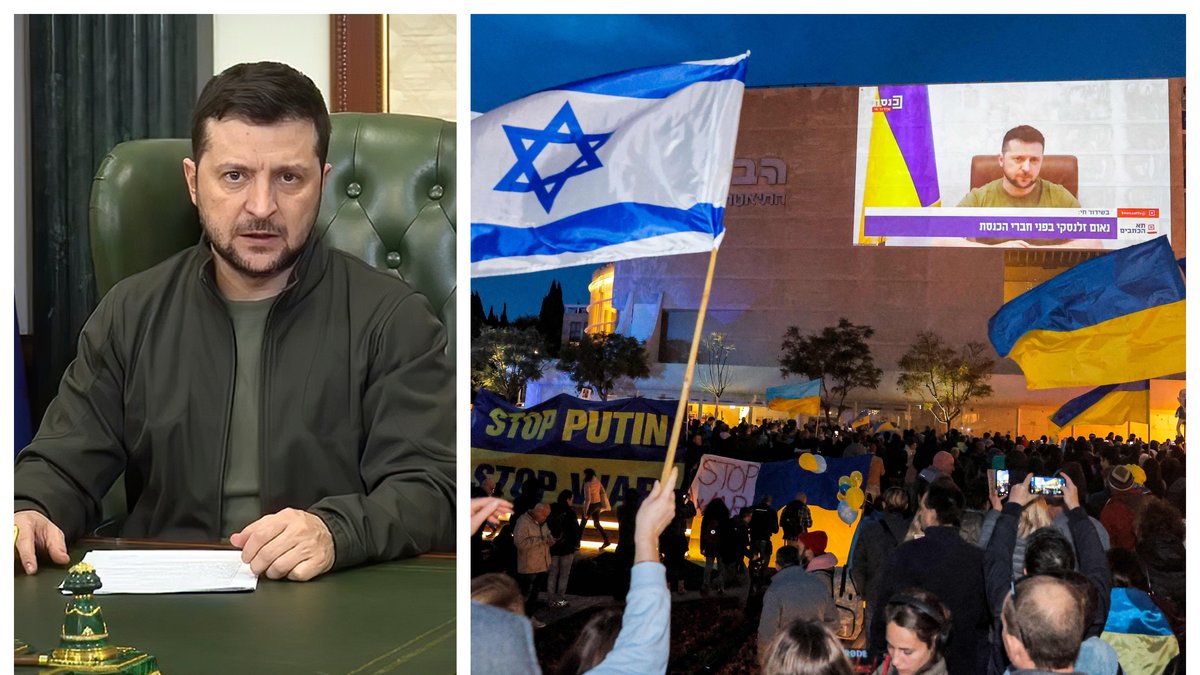 Volodymyr Zelenskyj föreslår Jerusalem som platsen för samtal mellan Ukraina och Ryssland.