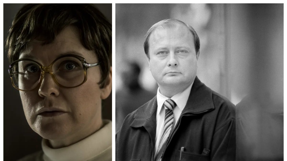 Eva Melander (till vänster) spelar Stig Engströms (till höger) exfru.