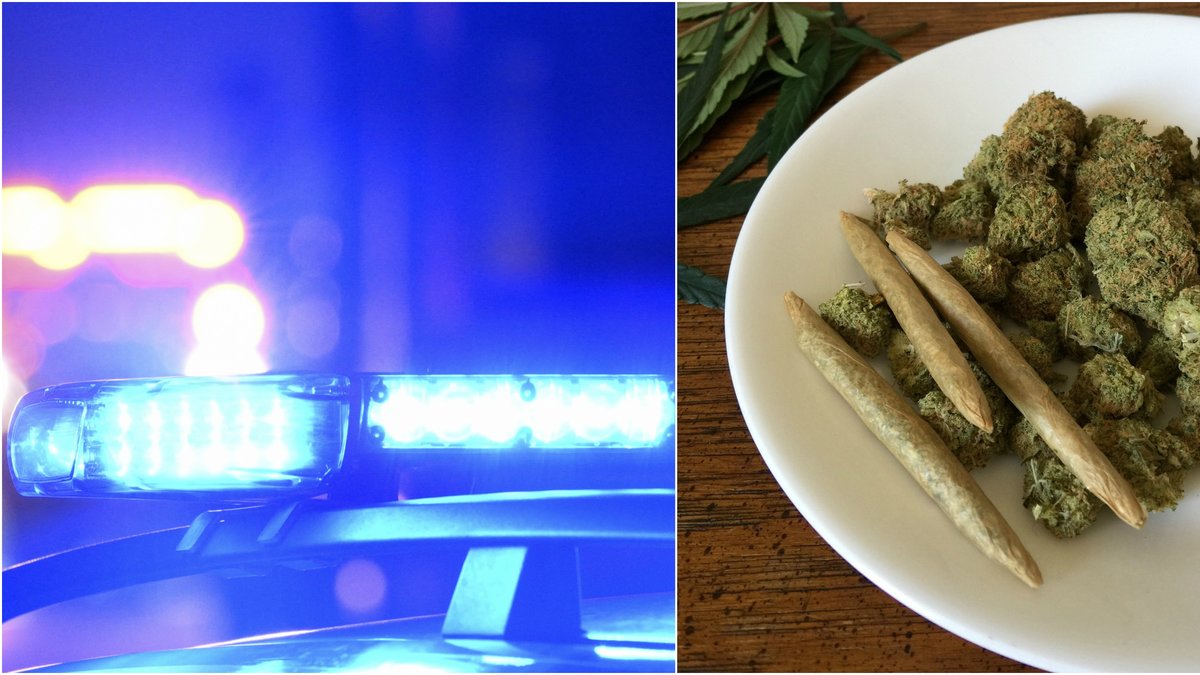 Polisen tog fast en man med 1000 joints