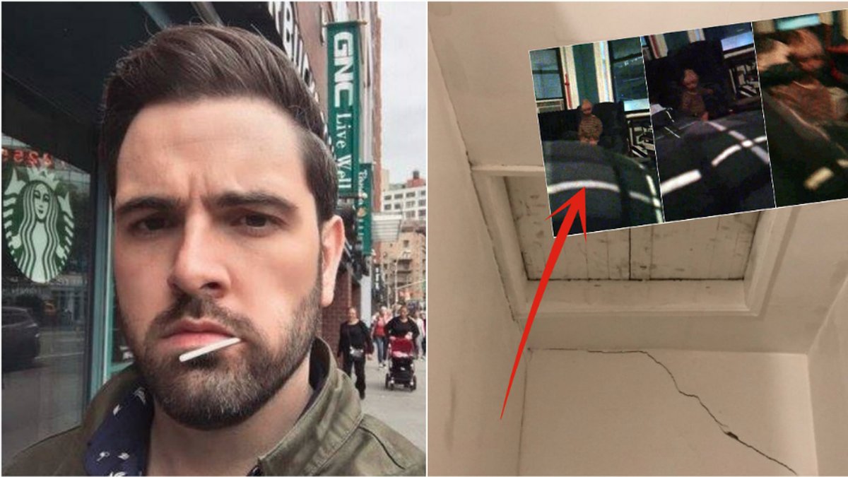 Adams påstår att hans lägenhet är hemsökt. 
